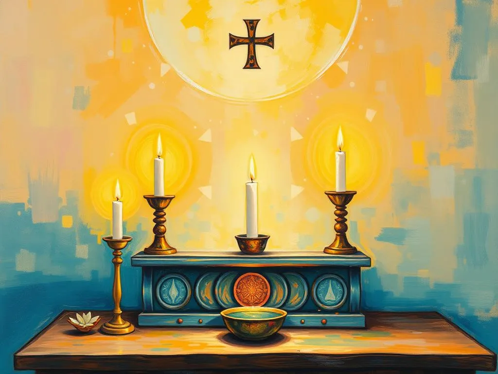 altar with candles dream symbol