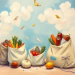 bags of food in dreams