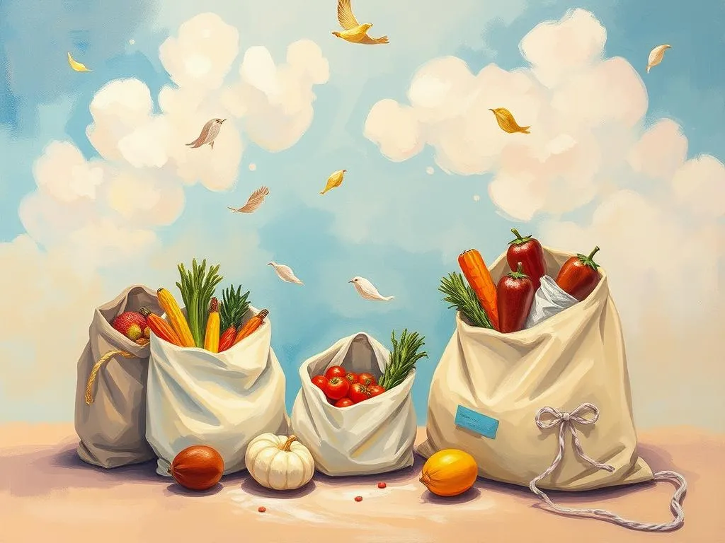 bags of food in dreams