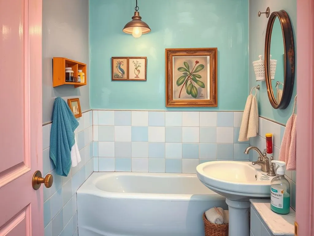 bathroom with previous owners items dream symbolism