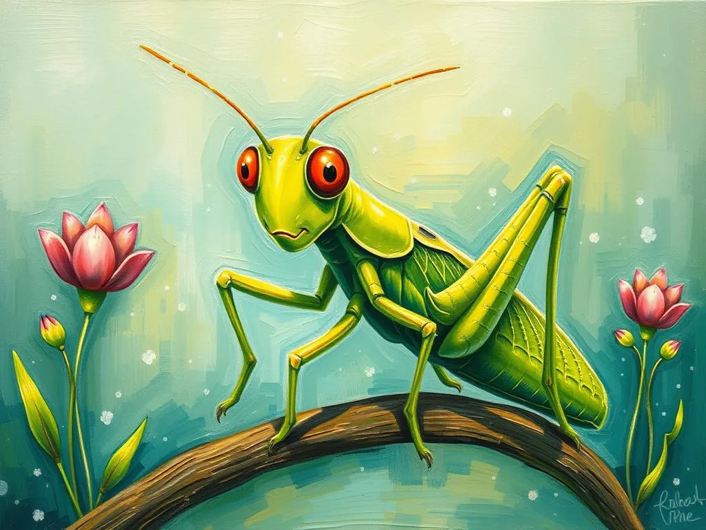 big green grasshopper dream meaning