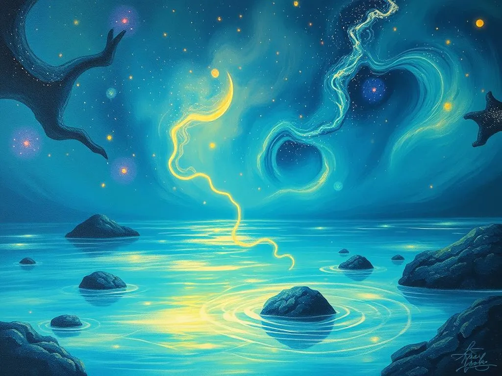 bioluminescent water in dreams