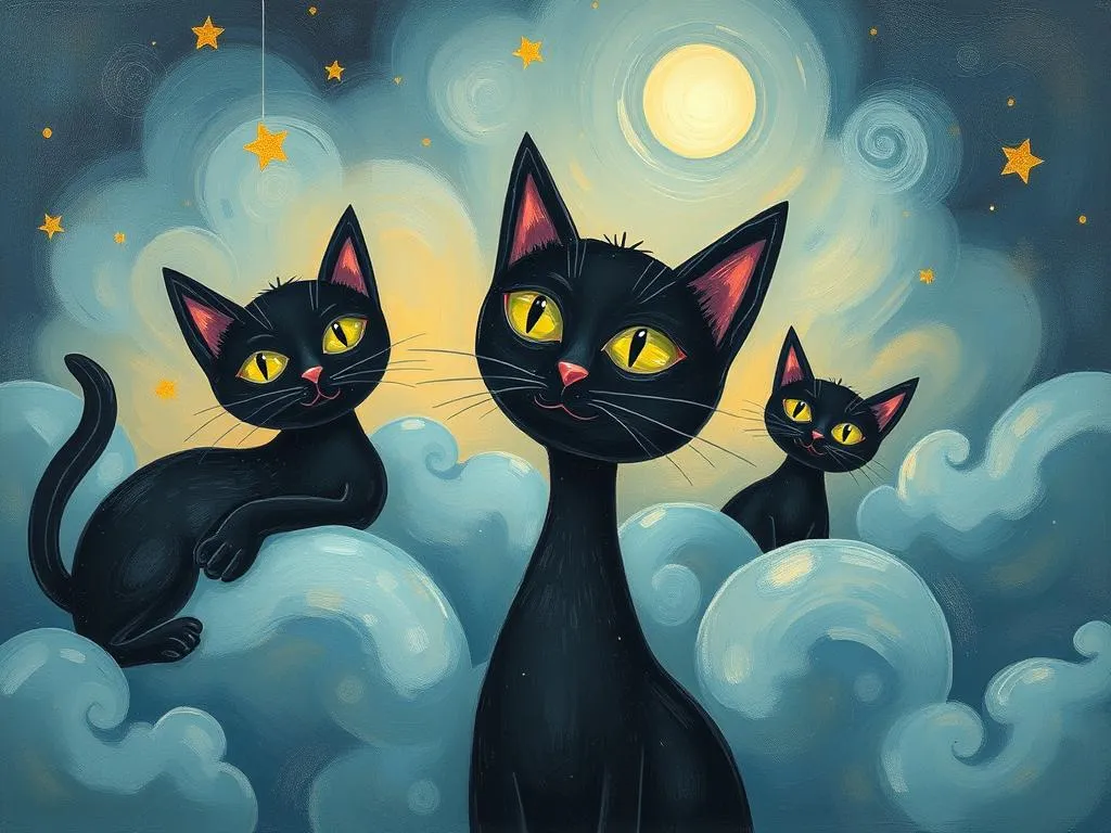 black cats in dreams