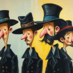 black jackets hats stubble dream symbolism