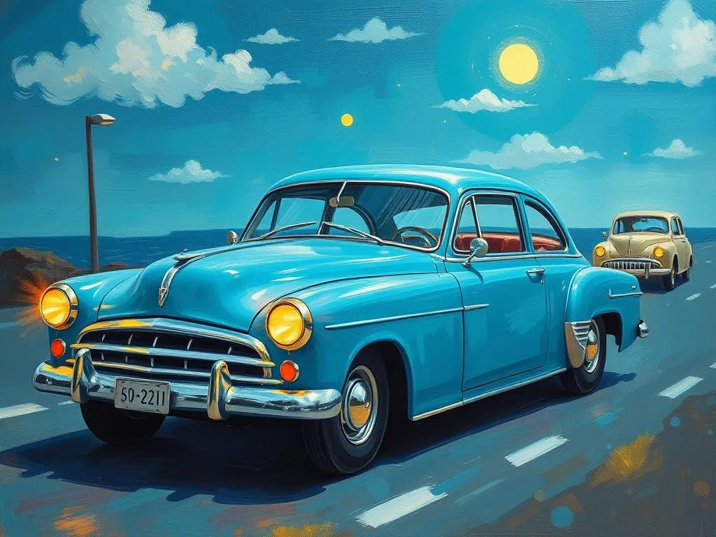 blue cars in dreams symbolism