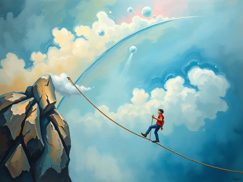 climbing a rope in a dream ascending to success or danger ahead
