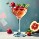 cocktail with raspberry and mint dream symbolism