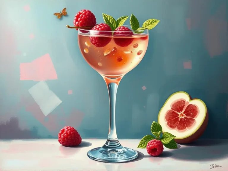 Cocktail With Raspberry and Mint Dream Symbolism