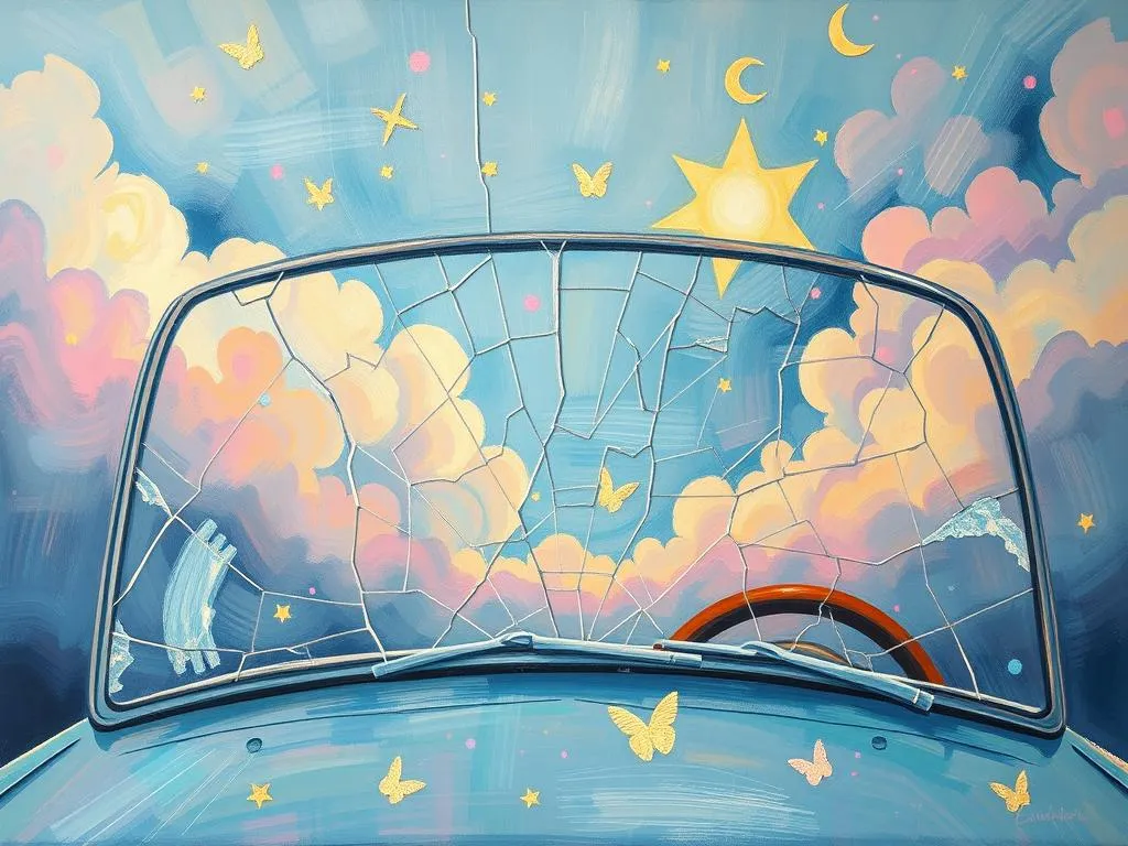 cracked windshield in dreams