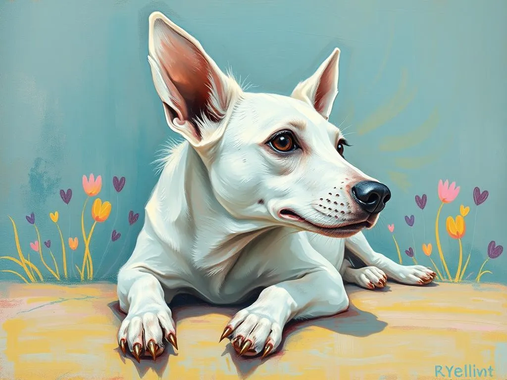 dead white dog