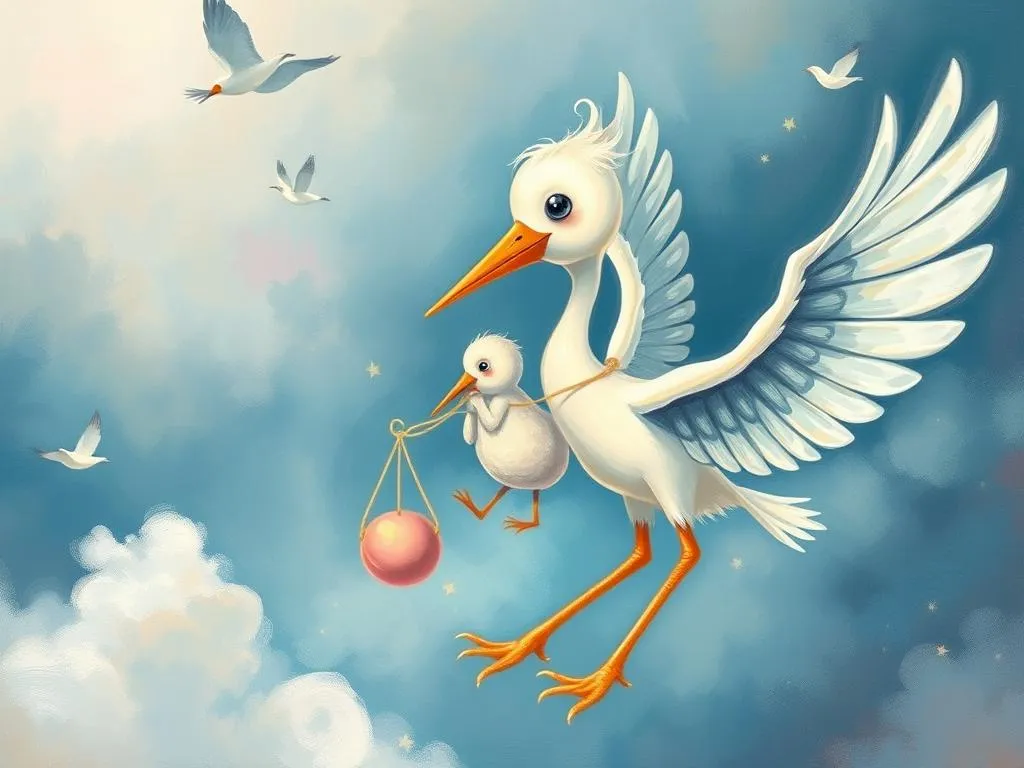 dream meaning baby delivery stork