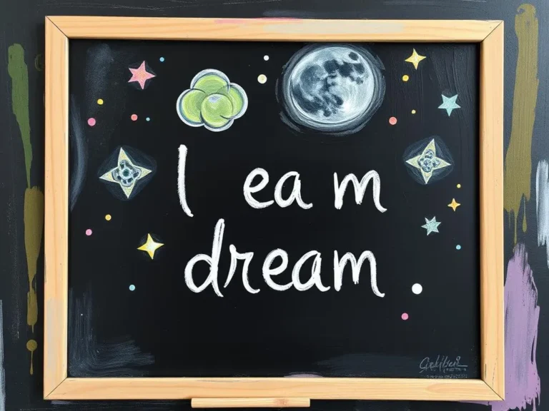 Dream Symbol Black Writing Board