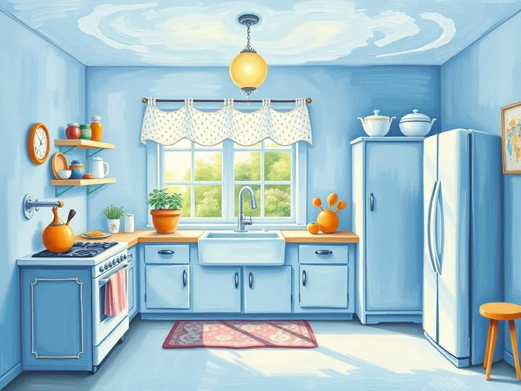 dream symbol blue kitchen