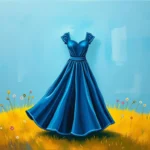 dream symbol blue velvet dress