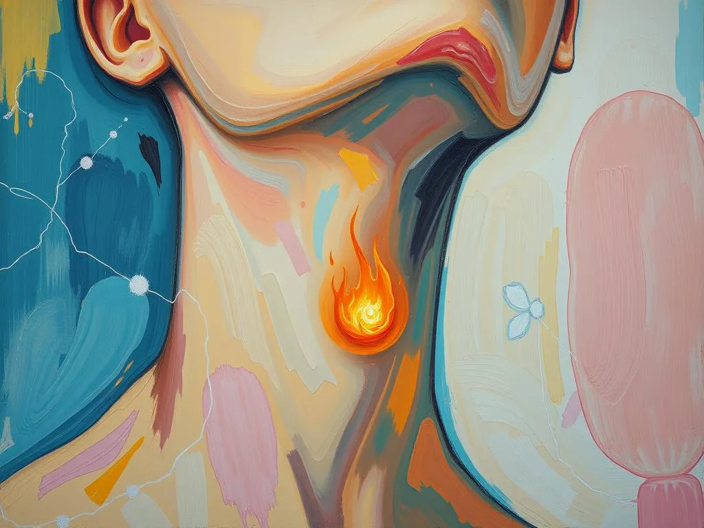 dream symbol burning neck skin