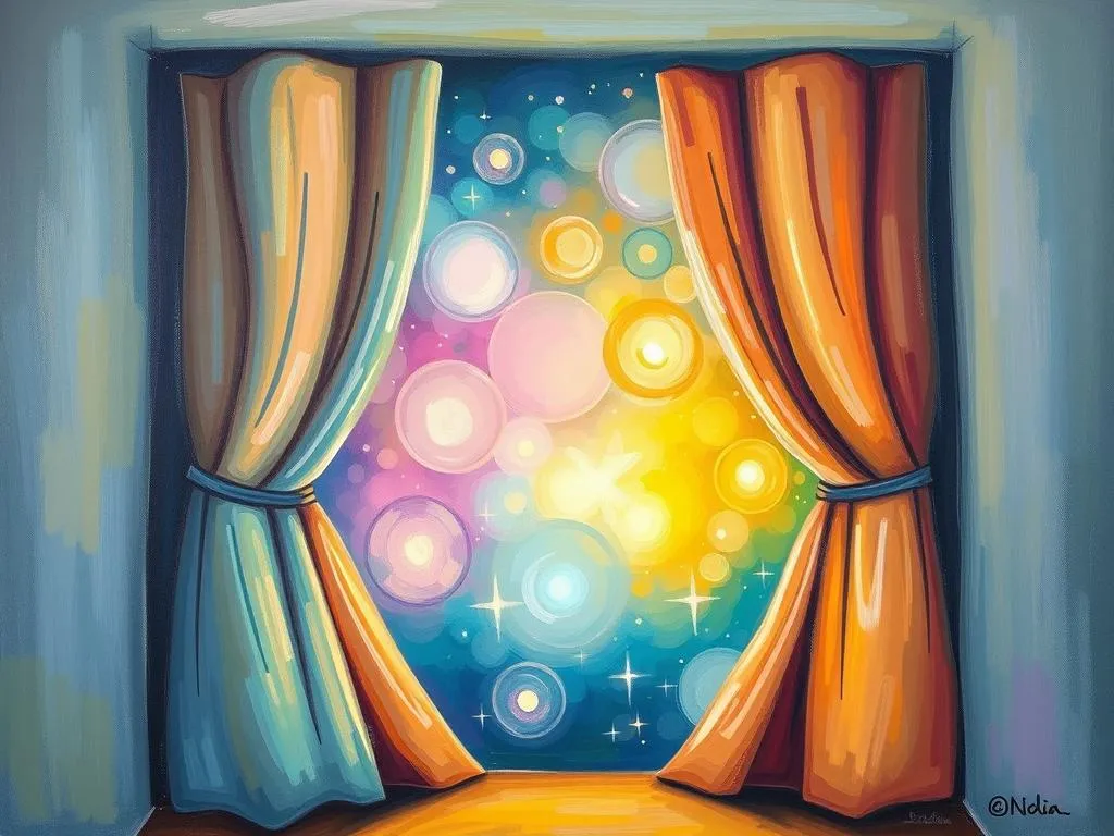 dream symbol curtains and lights