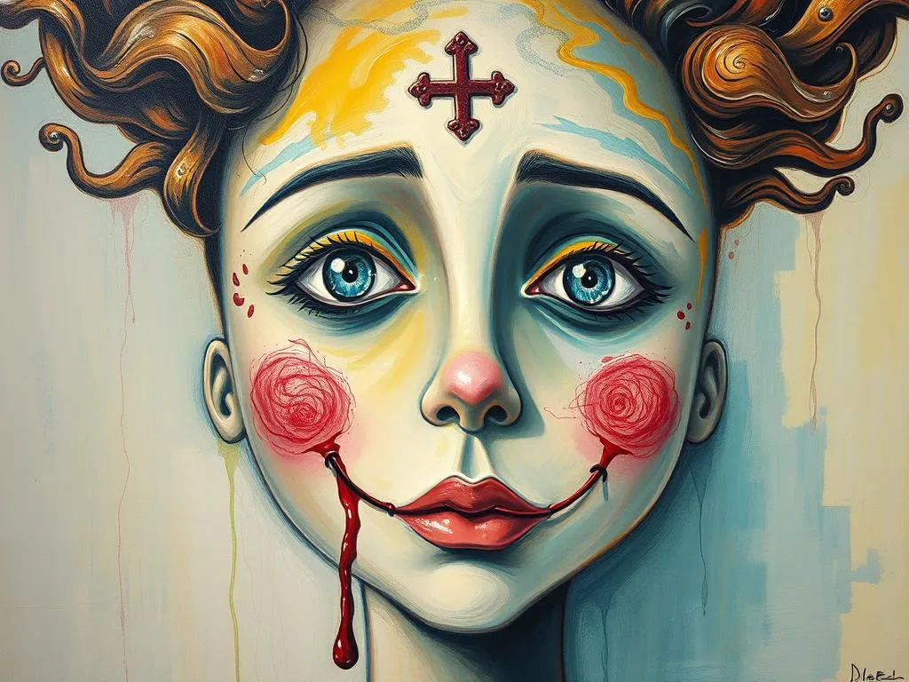 dream symbol face with blood
