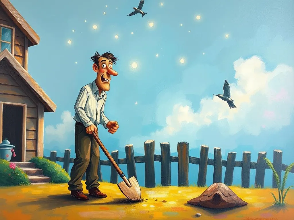 dream symbol father digging front yard