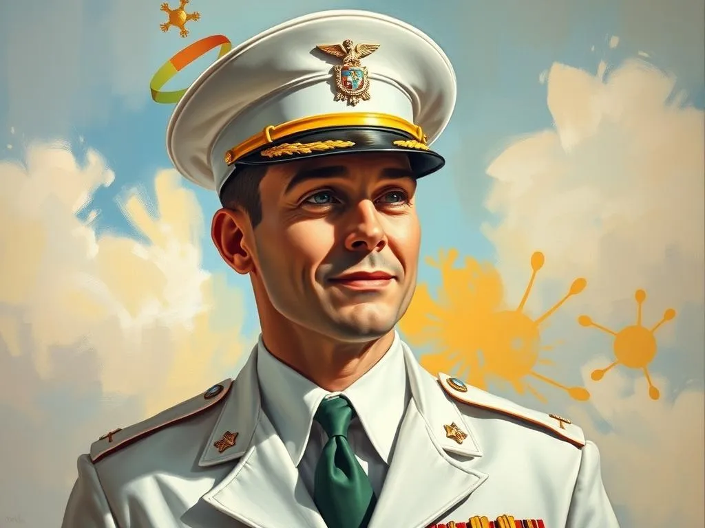 dream symbol handsome white military man