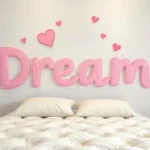 dream symbol lettering on the mattress