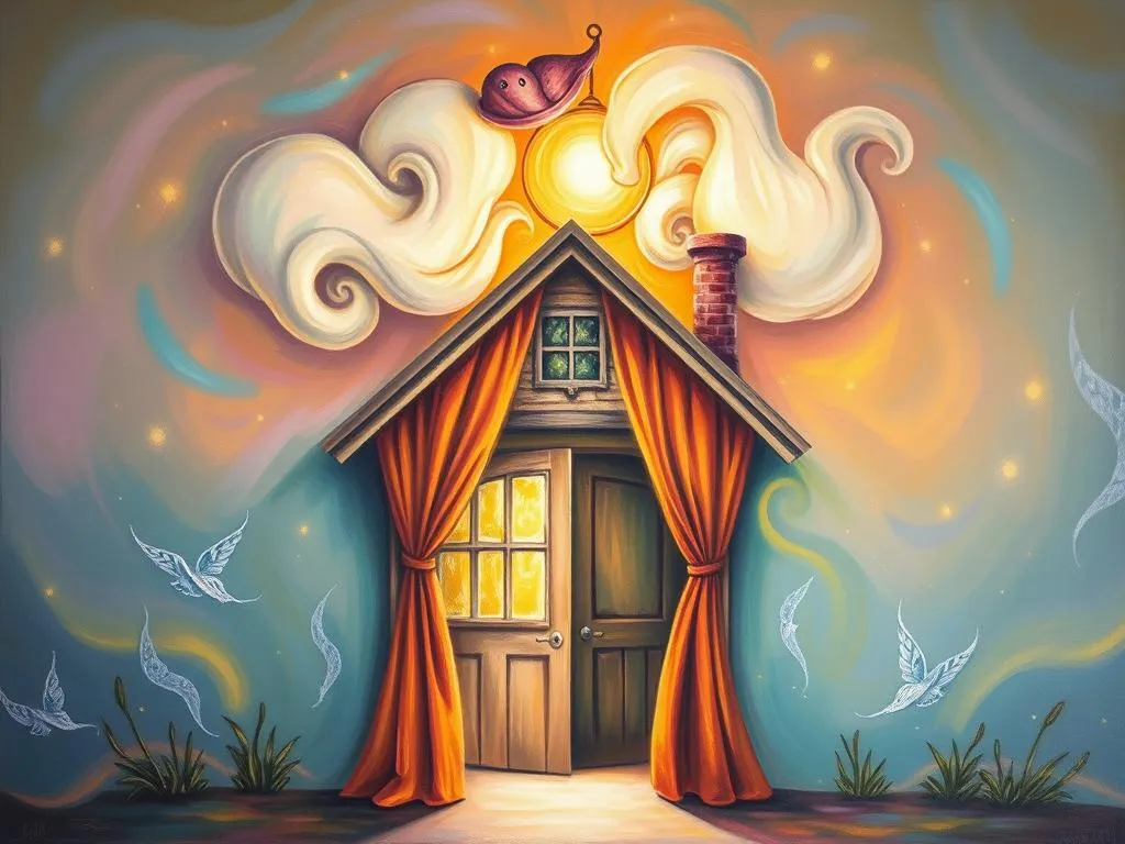 dream symbol old house with curtains unveiled