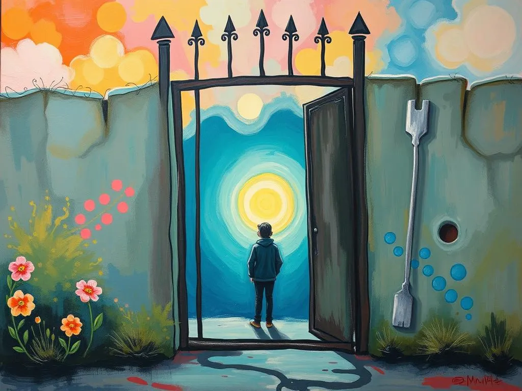 dream symbol person behind a gate