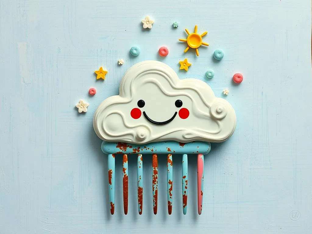 dream symbol plastic comb with rust