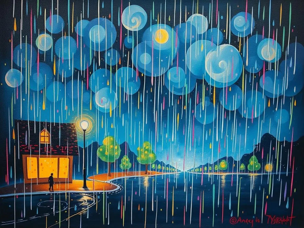 dream symbol raining night unveiling its mysterious significance