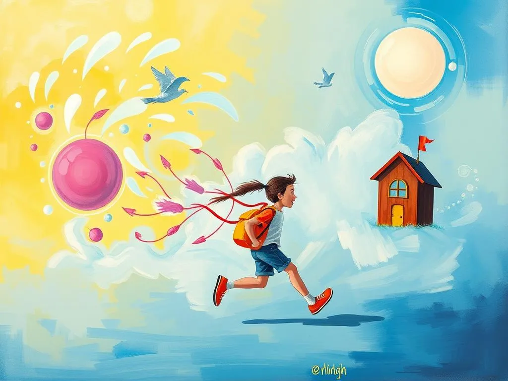 dream symbol running to school