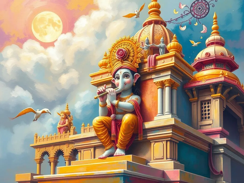 dream symbol shri krishna temple
