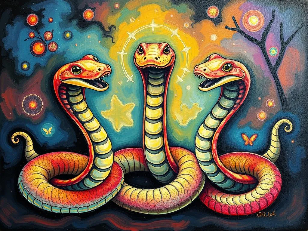 dream symbol three cobras