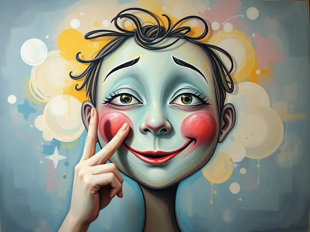 dream symbol touching face