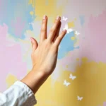 dream symbol touching hands towards her wrist