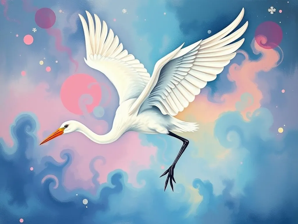 dream symbol white crane