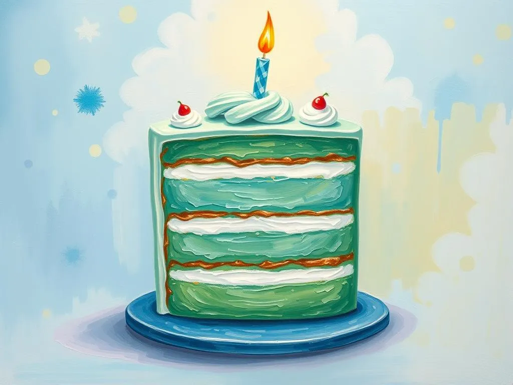 dream symbolism blue green cake