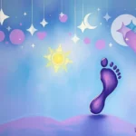 dream symbolism purple footprints