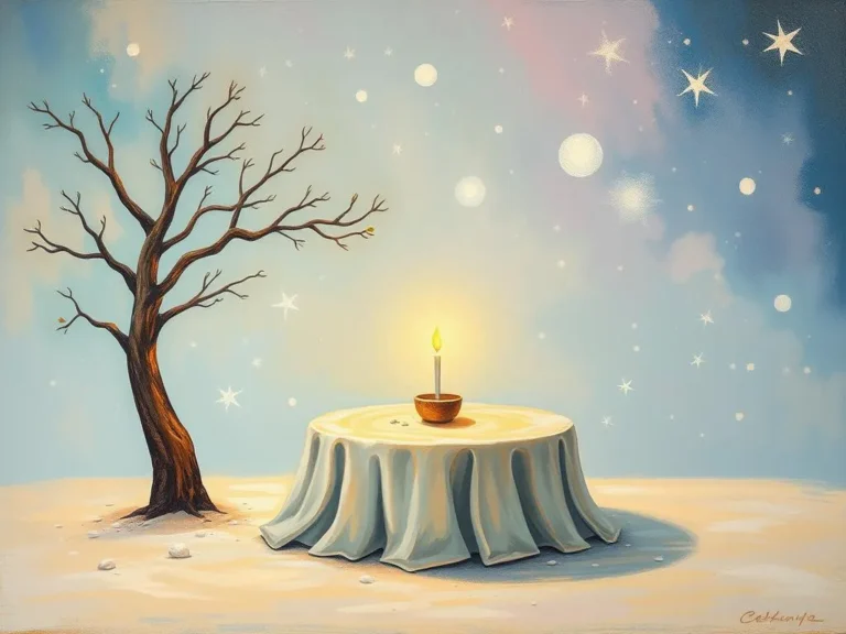 Dream Symbolism Table With Sand and Trees