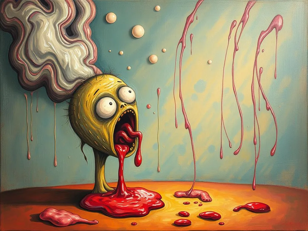 dream symbolism vomiting blood and mucus