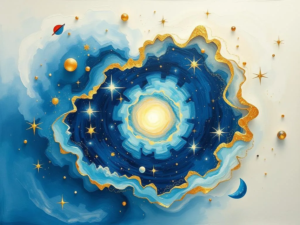 dream symbolism white cosmic blue gold