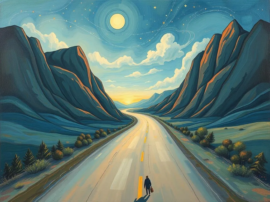 dreaming of a lonely road exploring the depths of isolation