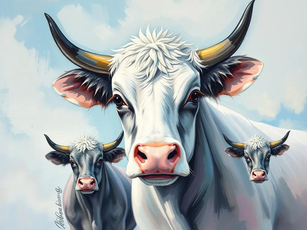 dreaming of black horned cows