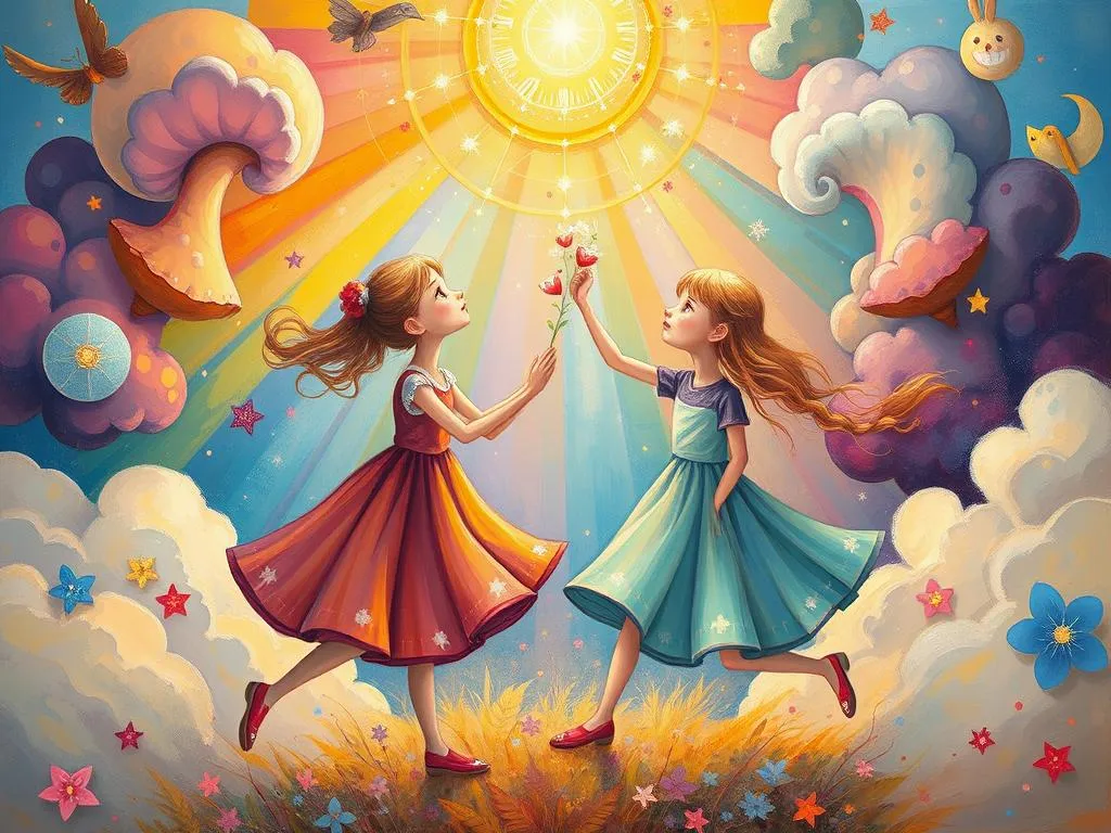 expanding horizons dream symbolism girls assisting each other