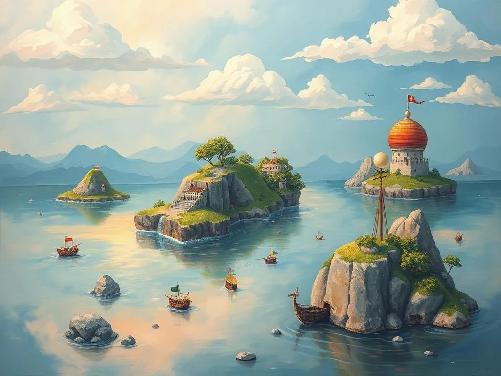floating islands navigating ethereal realms dreams