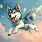 flying husky dog dream meaning and symbolism