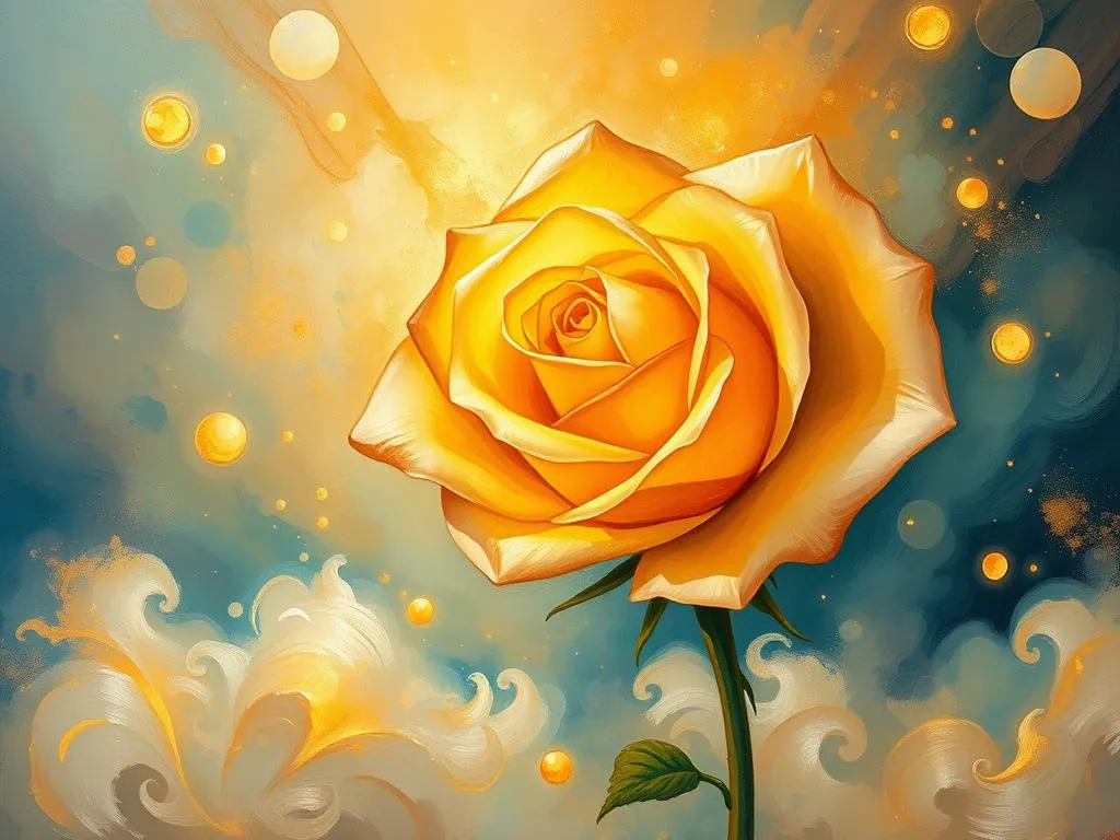 golden rose in dreams embracing radiance and divine love