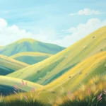 grass covered hills