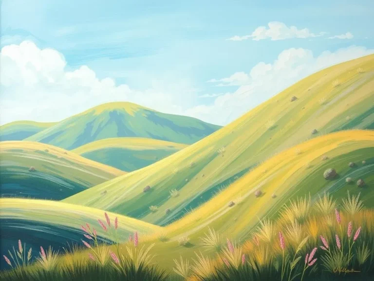 Grass Covered Hills: A Dream Journey Through Nature’s Embrace