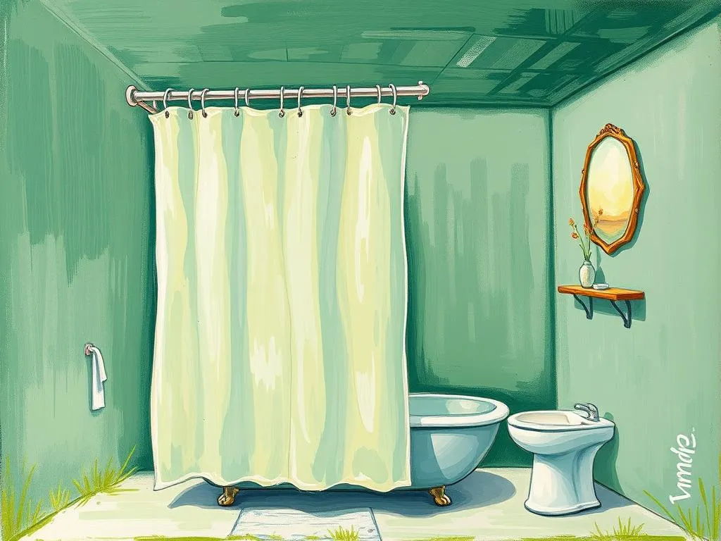 green shower curtains dream symbolism