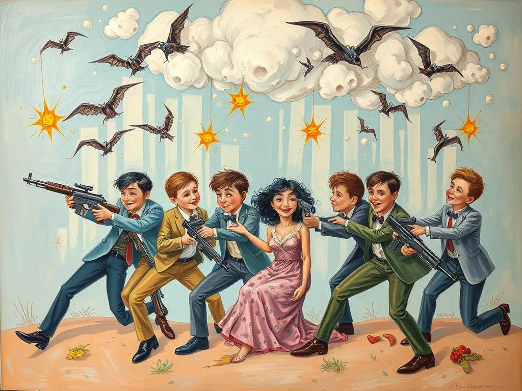 group of people attacked with guns in dreams
