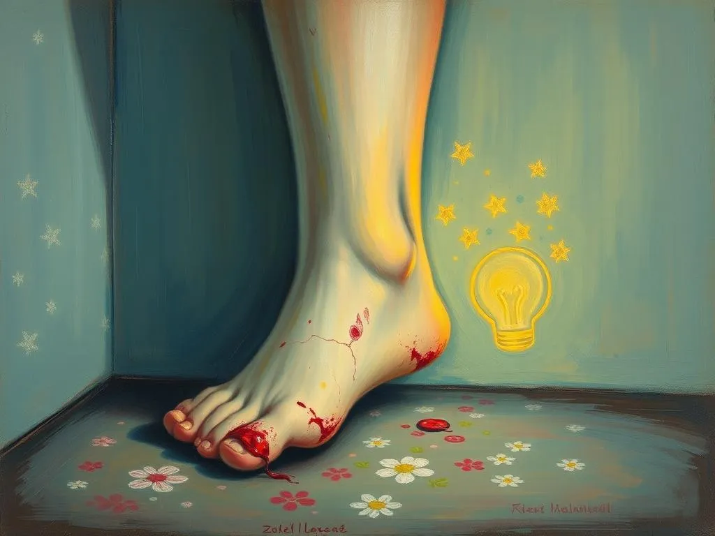 injured foot dream meaning hidden dangers and caution